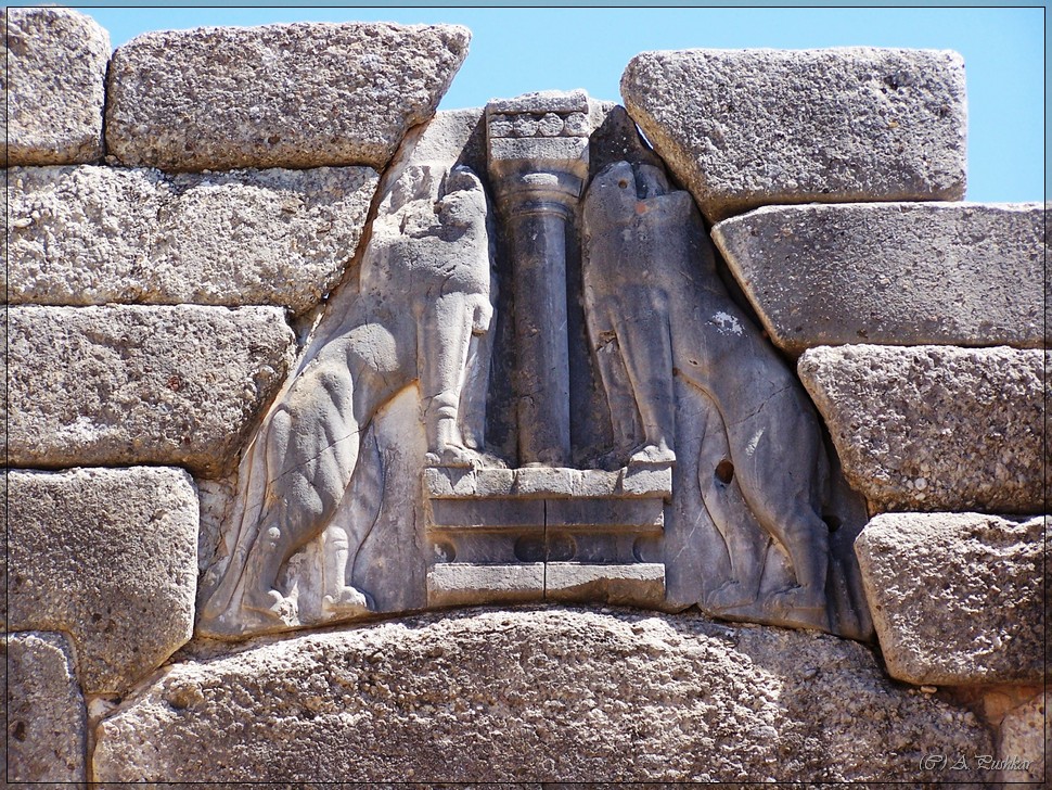Львиные ворота Микен. Греция