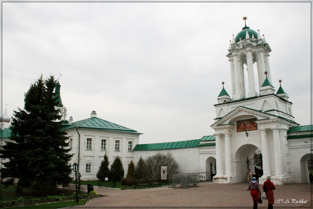 Вид на ворота Спасо-Яковлевского монастыря