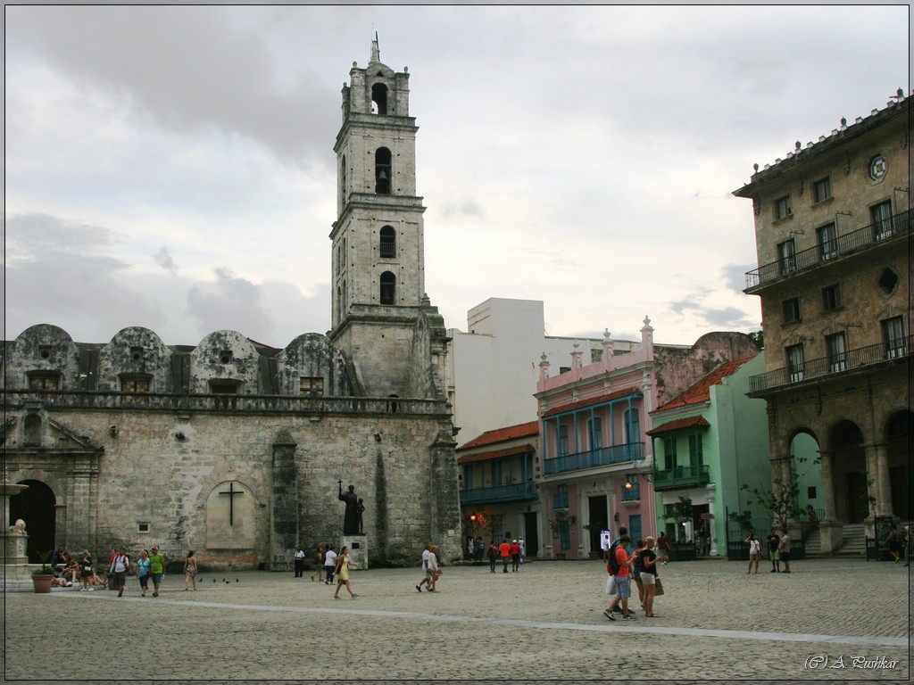 Площадь Святого Франциска Ассизского. Гавана. Куба