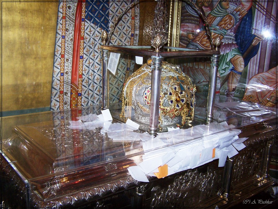 Саркофаг с мощами Св. Димитрия. Базилика Св. Димитрия