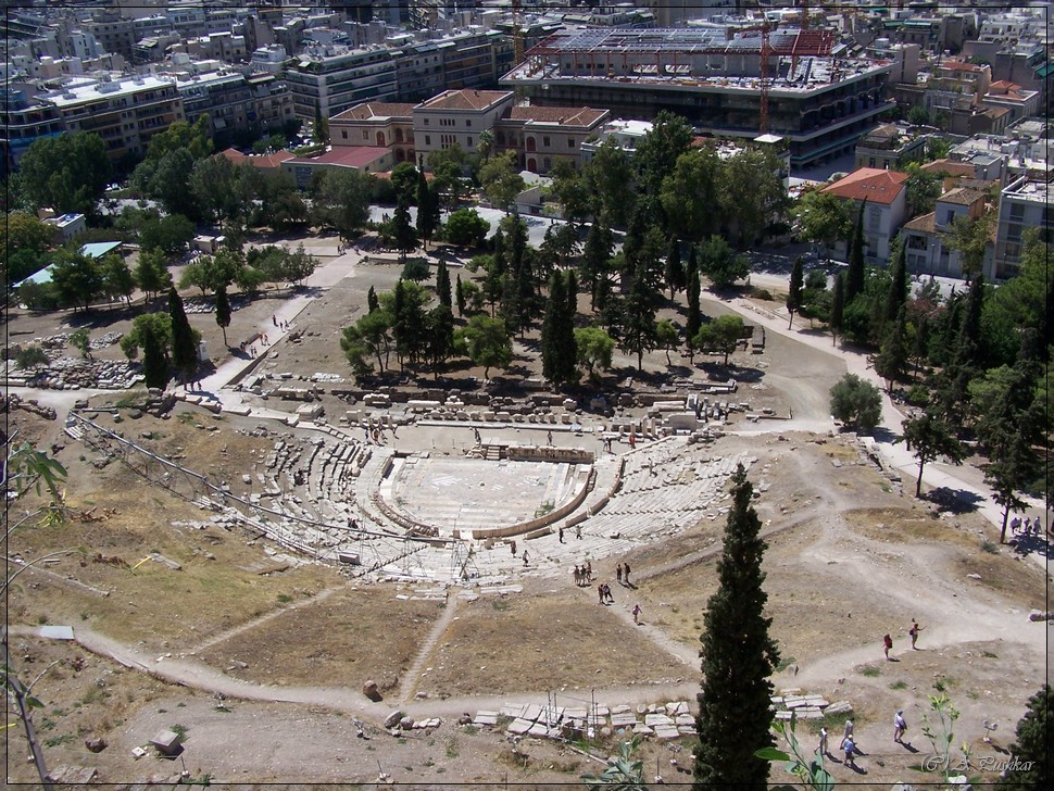 Театр Диониса. Вид с Афинского Акрополя