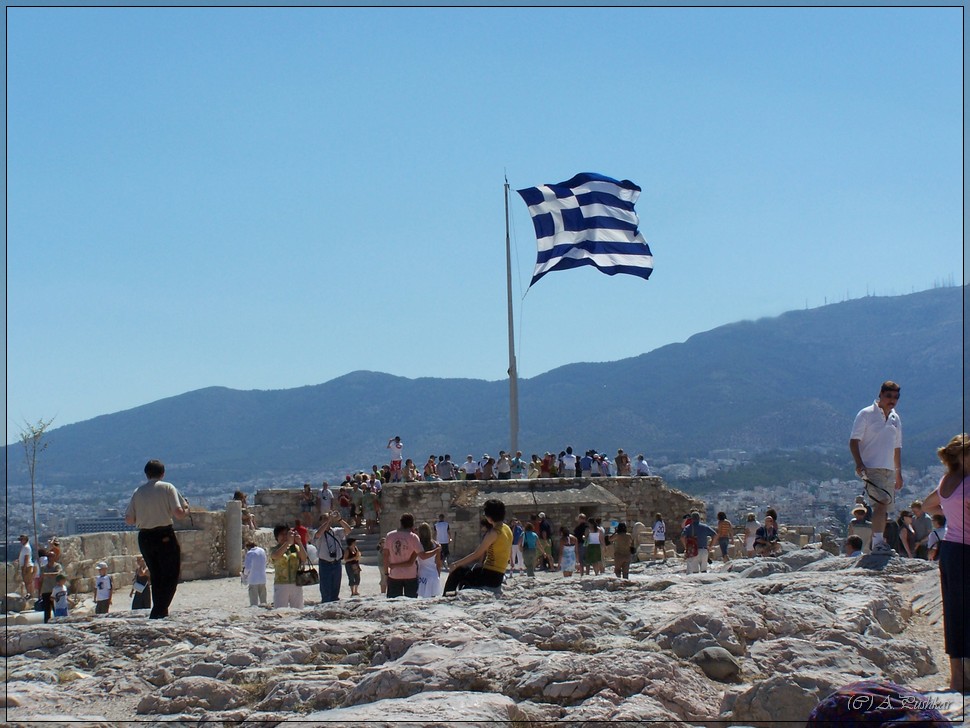 флаг. Афинский Акрополь