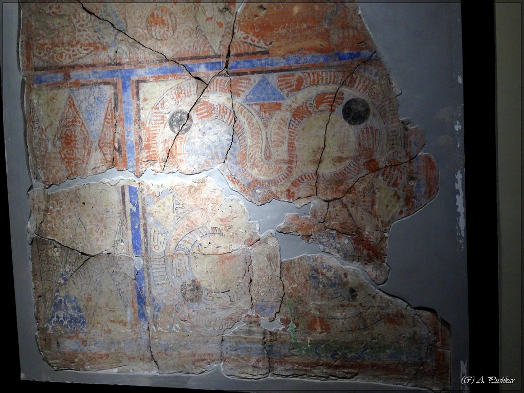 Фреска из Madreseh Neyshabur - Razavi Khorasan 9 век