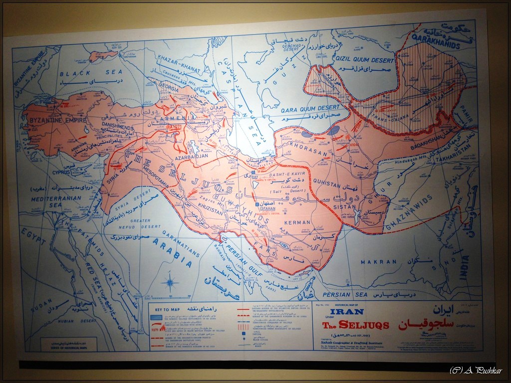 Сельджук, карта 1157-1040 AD