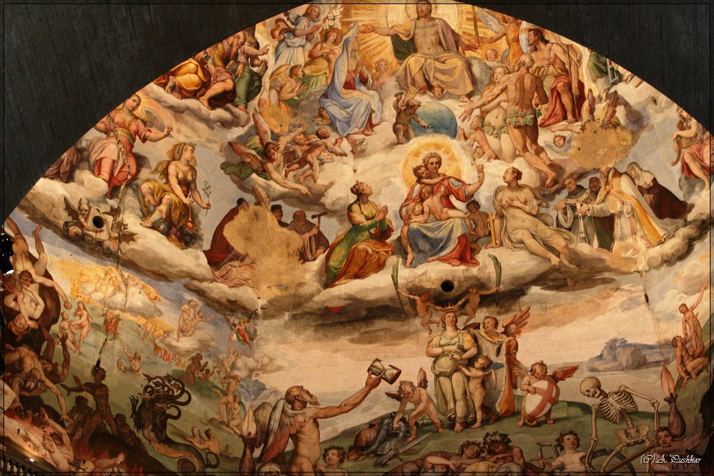 Фрески Вазари Страшный суд. Кафедральный собор Флоренции