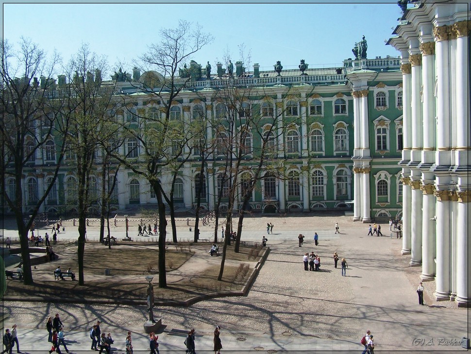 Вид из окна Зимнего дворца. Эрмитаж. г. Санкт-Петербург.